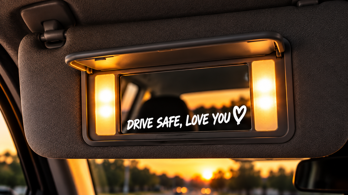 Drive Safe, I Love You ❤️ | Car Mirror Vinyl Sticker